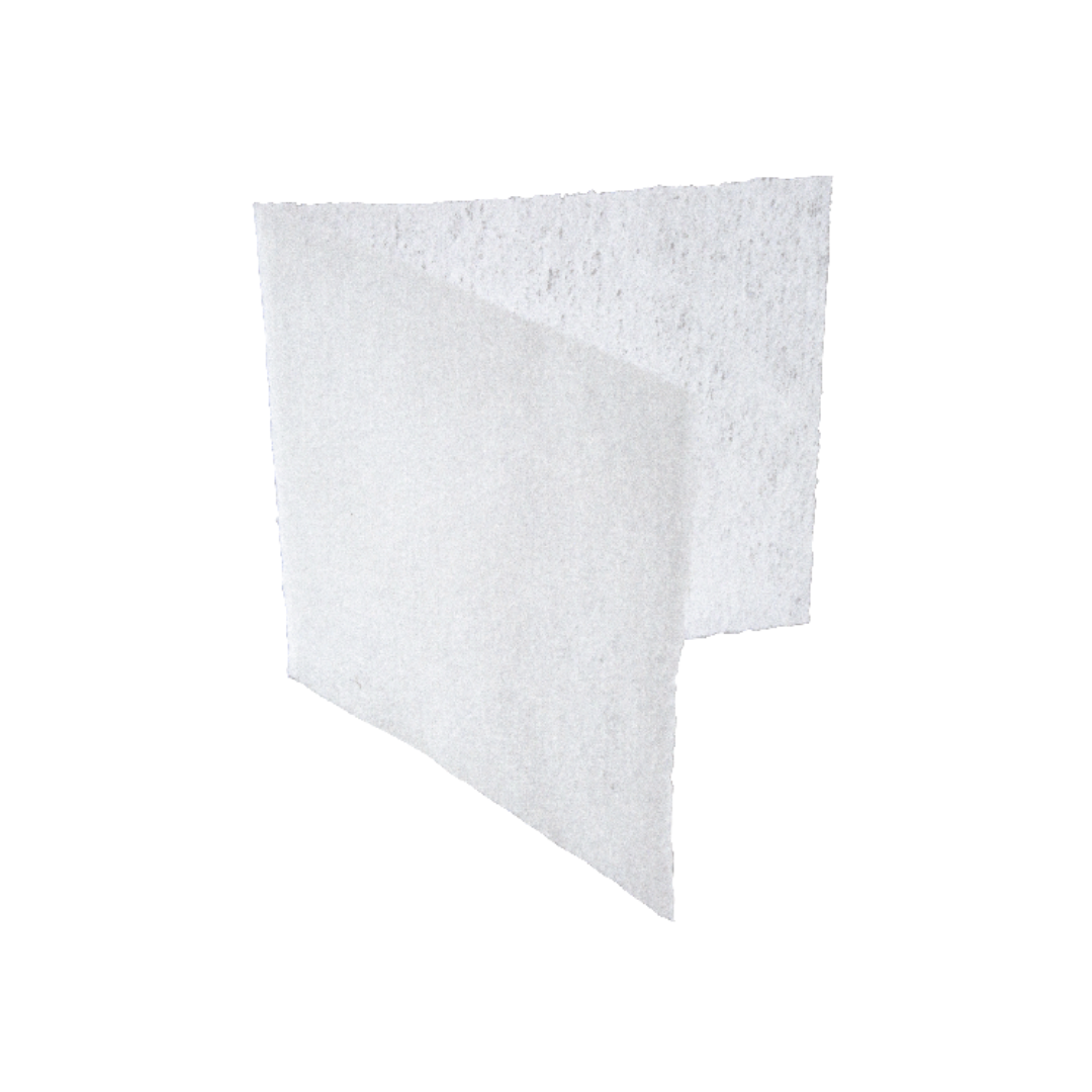 A white, textured Dynarex Alcohol Prep Pad - Sterile is partially folded with one side overlapping the other, set against a plain white background—perfect for displaying product specifications or detailing a spec table.