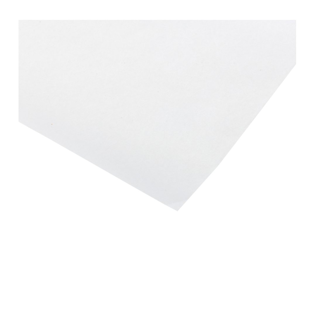 A sheet of Dynarex Exam Table Paper with a crisp corner is set against a white background, showcasing its function as a protective barrier for exam tables.