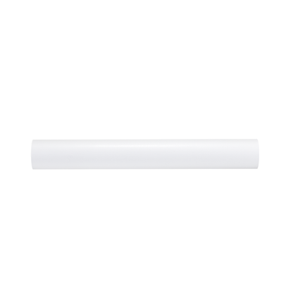 A roll of Dynarex Exam Table Paper, plain white and cylindrical, is shown horizontally centered on a white background and may serve as a protective barrier for exam surfaces.