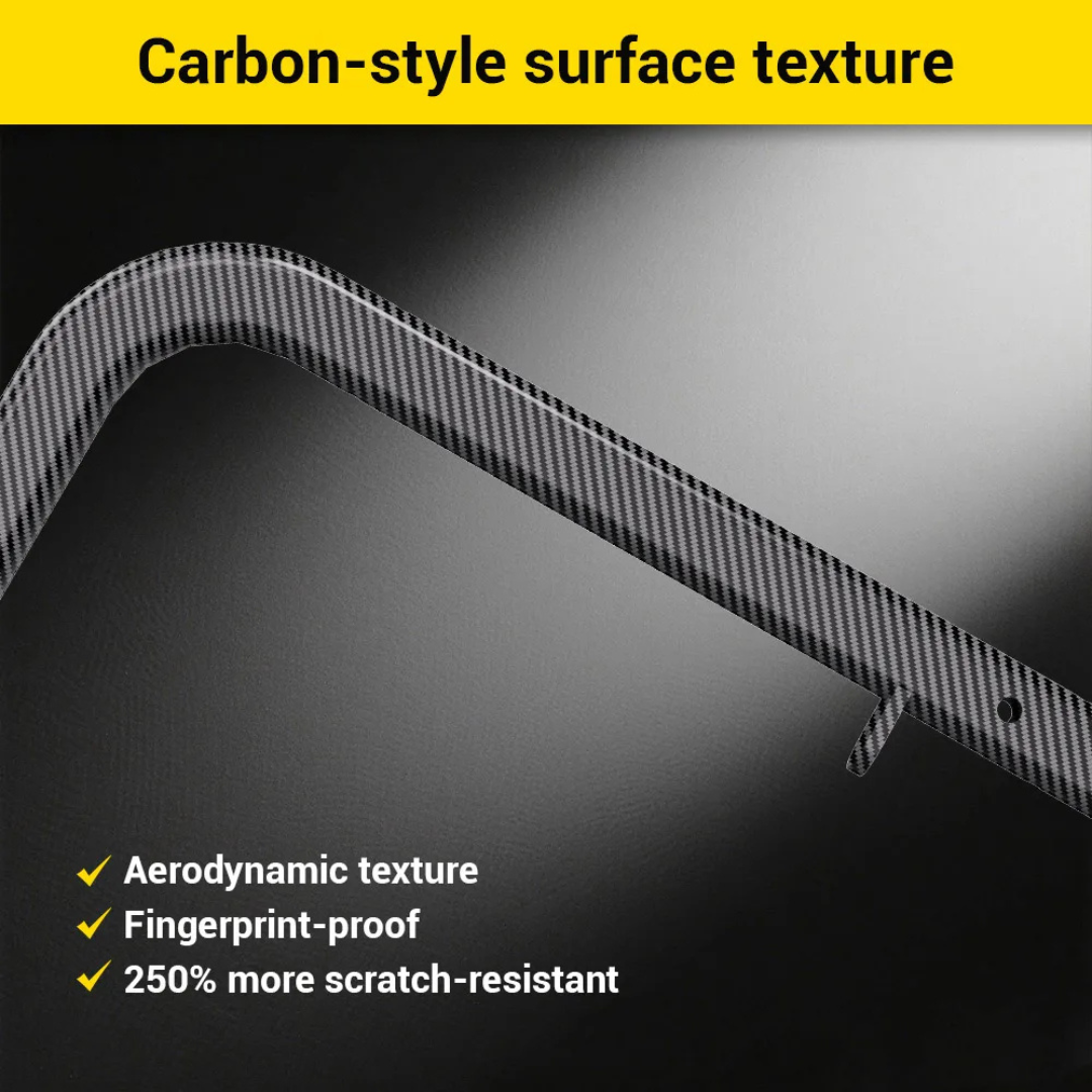 A close-up of the Easwe™ D10 Foldable Electric Wheelchair (FAA Approved) shows its carbon-style black and gray surface, aerodynamic design, fingerprint-proof finish, 250% better scratch resistance, and brushless motor compatibility.
