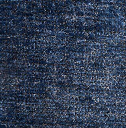 Close-up of the Golden Tech PR525 Cloud+ Recliner With Lift Assist & Twilight - SM, featuring a soft blue carpet-like texture with dark and light blue fibers, evoking the comfort and style of its seat upholstery.