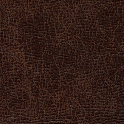 Close-up of the dark brown, textured leather on the Golden Tech PR527 Cloud Recliner With Lift Assist & Twilight - SM/MD, featuring natural creases and patterns for a rugged, worn look.