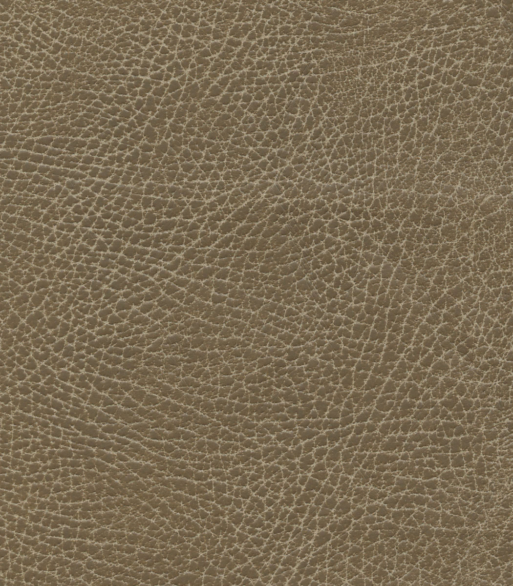 Close-up view of brown textured leather on the Golden Tech PR527 Cloud Recliner With Lift Assist & Twilight - SM/MD, showing a detailed, cracked and wrinkled pattern reminiscent of natural animal skin.