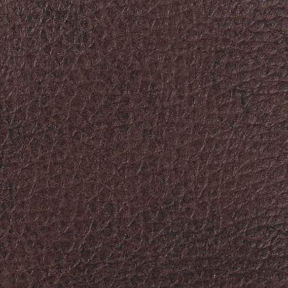 Close-up of dark brown textured leather on the Golden Tech PR527 Cloud Recliner With Lift Assist & Twilight - SM/MD, highlighting natural grain patterns and subtle color variations.