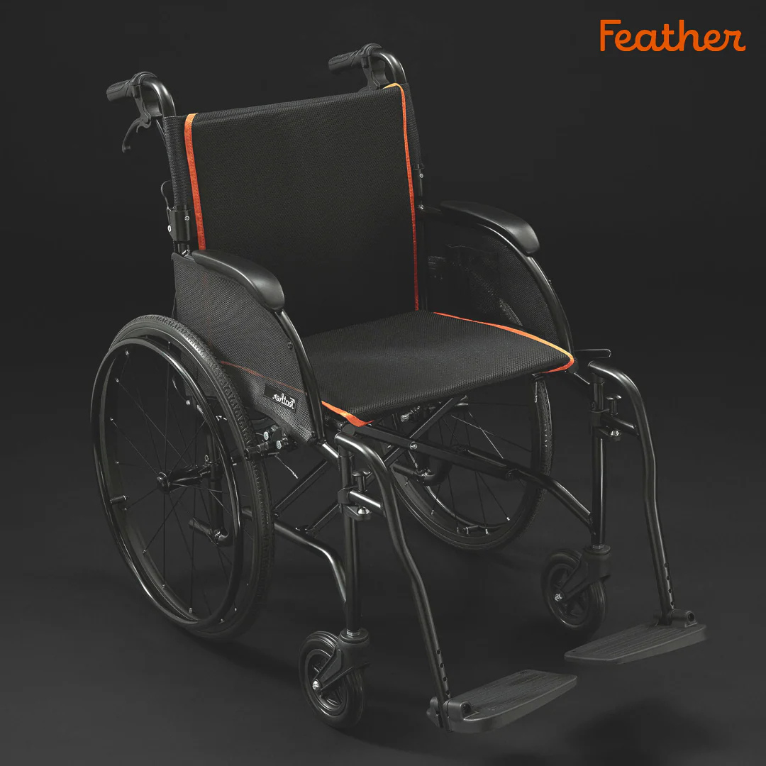 Feather Chair 13.5 lb Lightweight Wheelchair w/ Quick Release Wheels