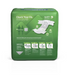 The green packaging of FitRight Unisex Plus Incontinence Briefs shows a medium-sized heavy-absorbency brief, fitting instructions, adjustable tab closures, and the OptiFit logo. Text is in English and French.