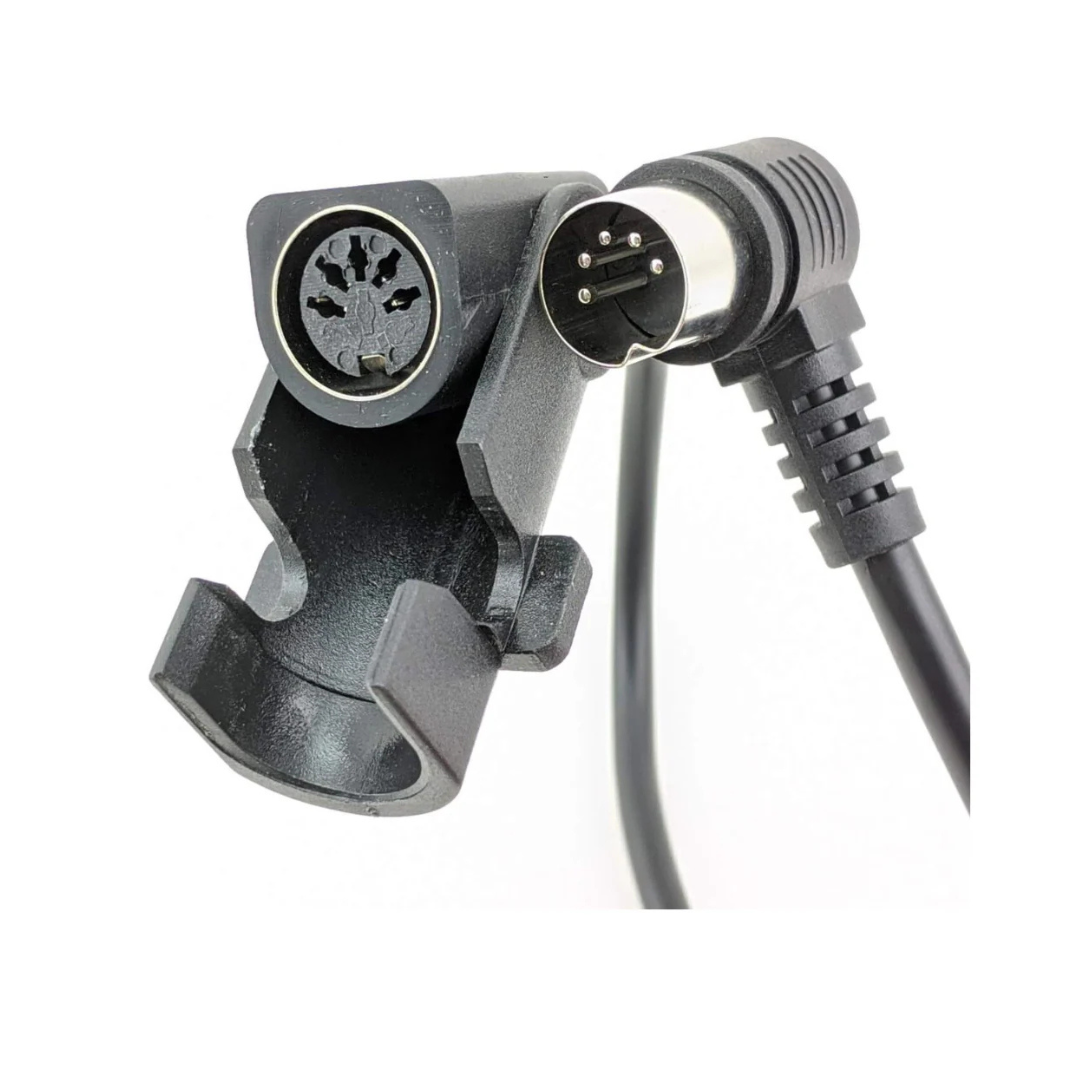 A close-up of the Extension Cord For Golden Tech & Ultra Comfort Lift Chairs, featuring a black 5-pin DIN male connector and matching female socket, shown on a white background.