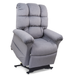 The Golden Tech PR515 Cloud Recliner With Lift Assist, ZG+ & Twilight - MD/LG features a plush light gray design, high tufted back, wide cushioned arms, ergonomic support, and a lift mechanism to help users stand up easily.