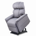 The Golden Tech PR545 Comforter Recliner, in gray, offers plush cushioning with armrests for comfort and standing assistance. Its MaxiComfort® Positioning provides optimal support, while ZG+ & Twilight features enhance the advanced lift mechanism in its slightly elevated design.