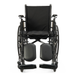 The Medline Lightweight K3 Wheelchair, featuring a black frame, nylon upholstery, elevated leg rests, and footplates, is shown from the front against a white background.