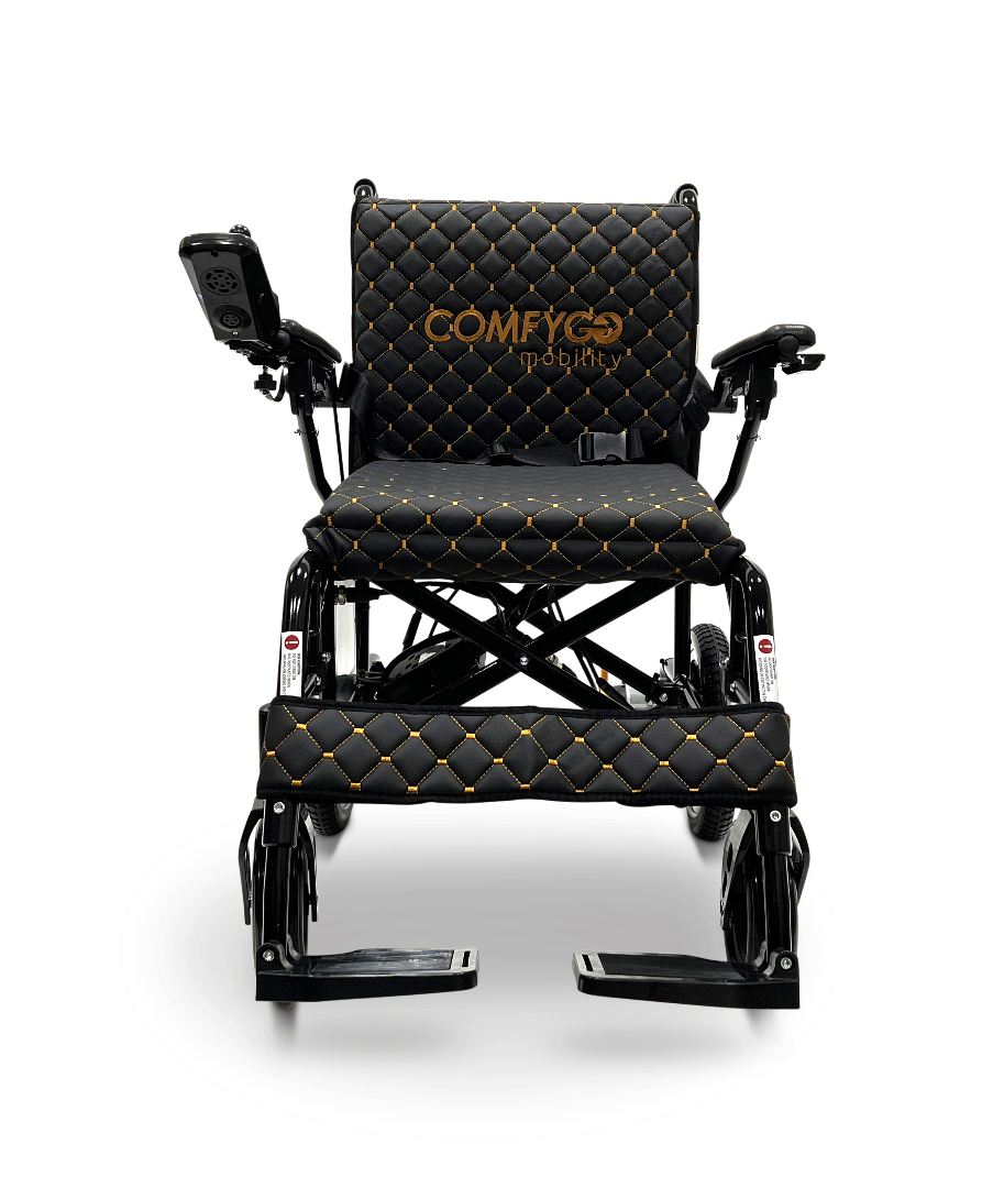 ComfyGo X-7 Lightweight Foldable Electric Wheelchair  - Only 40 lbs Black