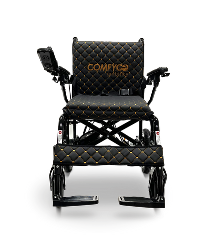 ComfyGo X-7 Lightweight Foldable Electric Wheelchair  - Only 40 lbs Black
