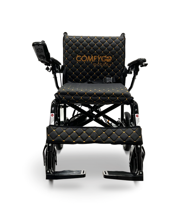 ComfyGo X-7 Lightweight Foldable Electric Wheelchair  - Only 40 lbs Black