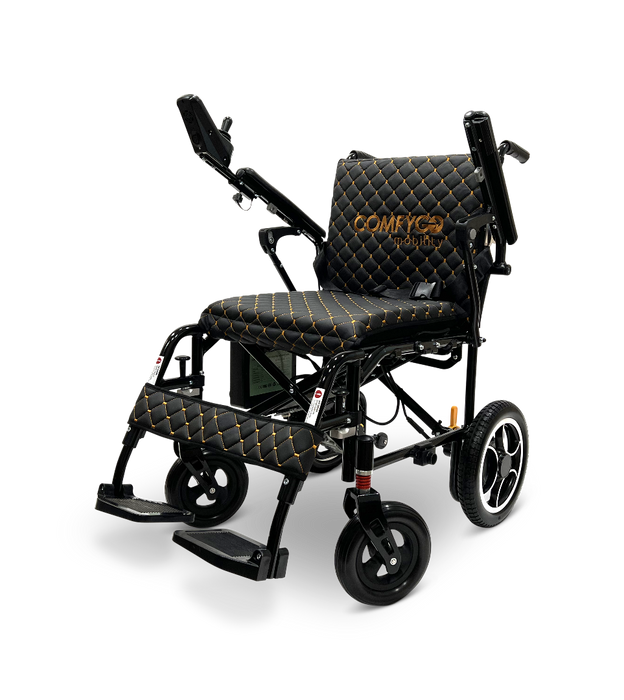 ComfyGo X-7 Lightweight Foldable Electric Wheelchair  - Only 40 lbs Black