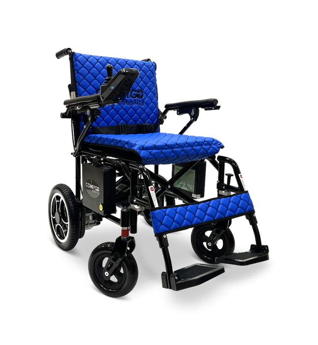 ComfyGo X-7 Lightweight Foldable Electric Wheelchair  - Only 40 lbs Blue