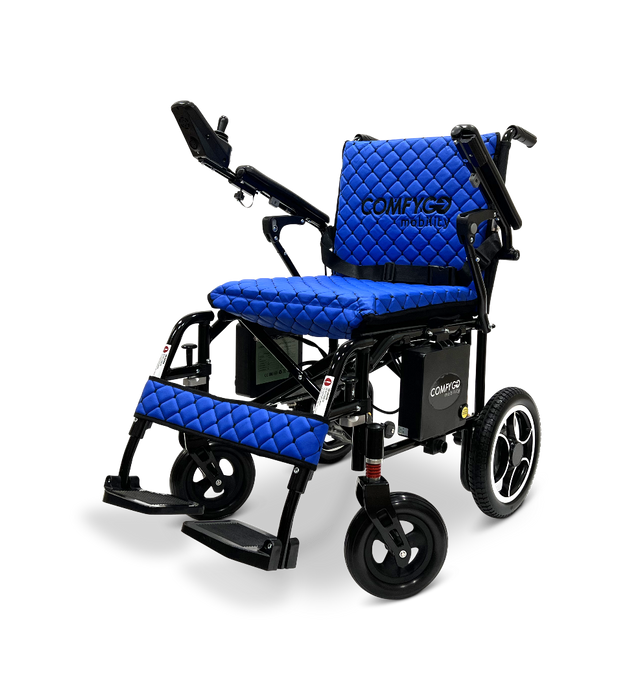 ComfyGo X-7 Lightweight Foldable Electric Wheelchair  - Only 40 lbs Blue