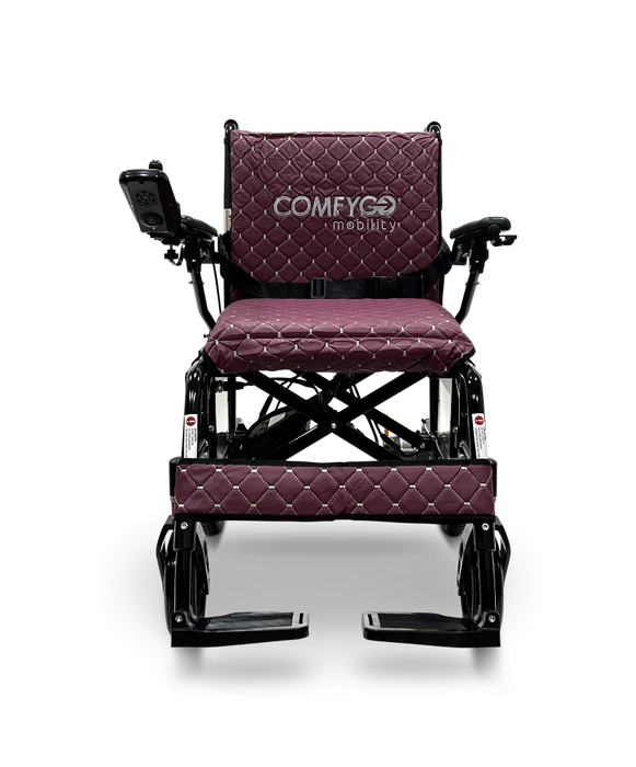 ComfyGo X-7 Lightweight Foldable Electric Wheelchair  - Only 40 lbs Purple