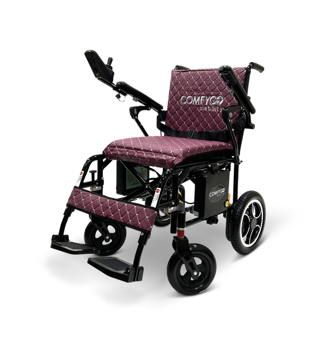 ComfyGo X-7 Lightweight Foldable Electric Wheelchair  - Only 40 lbs Purple