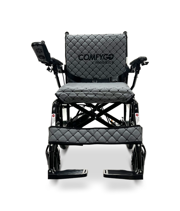 ComfyGo X-7 Lightweight Foldable Electric Wheelchair  - Only 40 lbs Gray