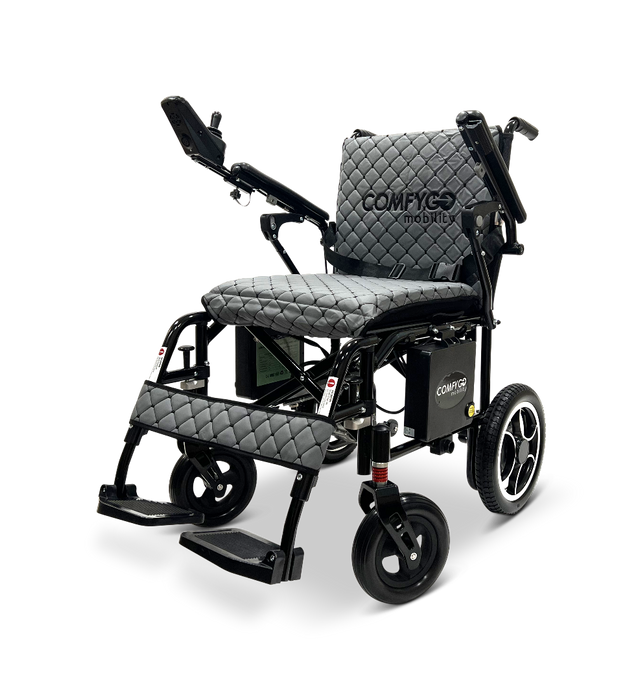 ComfyGo X-7 Lightweight Foldable Electric Wheelchair  - Only 40 lbs Gray