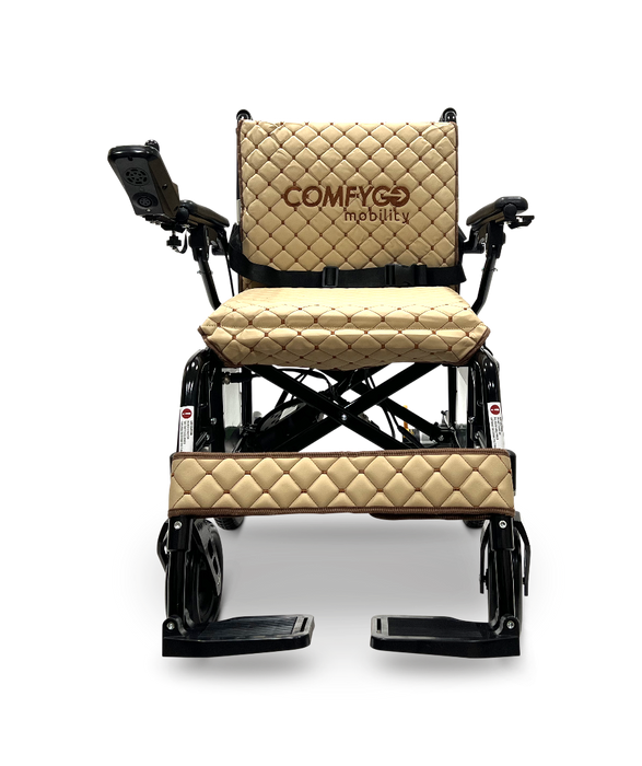 ComfyGo X-7 Lightweight Foldable Electric Wheelchair  - Only 40 lbs Coffee