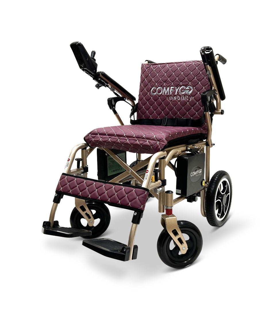 ComfyGo X-7 Lightweight Foldable Electric Wheelchair  - Only 40 lbs 