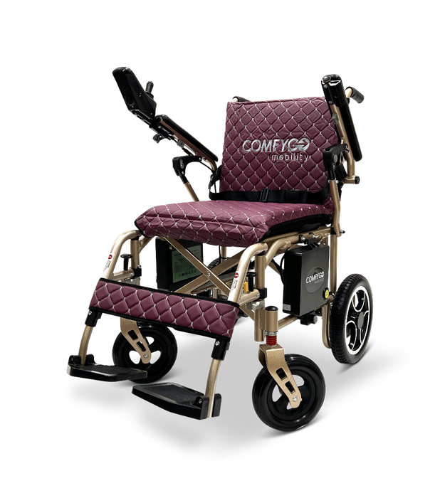 ComfyGo X-7 Lightweight Foldable Electric Wheelchair  - Only 40 lbs 