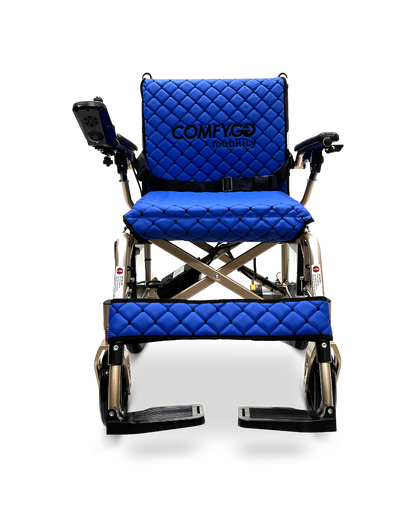 ComfyGo X-7 Lightweight Foldable Electric Wheelchair  - Only 40 lbs Blue