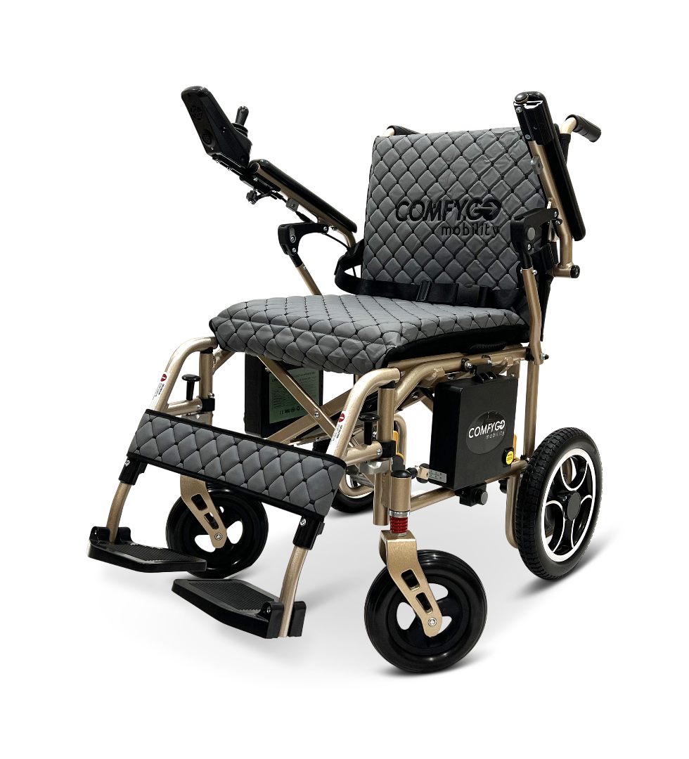 ComfyGo X-7 Lightweight Foldable Electric Wheelchair  - Only 40 lbs 
