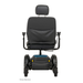 A rear view of the Pride Mobility Jazzy® EVO 614 HD Bariatric Powerchair with ATX Suspension, in black with armrests, headrest, and large wheels for heavy-duty mobility, set against a plain white background.