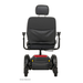 Rear view of the Pride Mobility Jazzy® EVO 614 HD Bariatric Powerchair with ATX Suspension, featuring a headrest, armrests, and large wheels, shown against a white background.