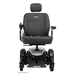 The Pride Mobility Jazzy® EVO 614 HD Bariatric Powerchair with ATX Suspension features a padded seat, headrest, armrests, and left-side joystick control for heavy-duty mobility. Shown from the front against a white background.