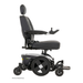 The Pride Mobility Jazzy® EVO 614 HD Bariatric Powerchair with ATX Suspension features a cushioned seat, adjustable headrest, armrests, footrest, right-side joystick, and a heavy-duty mobility base for smooth travel.