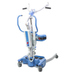 The Joerns Hoyer Journey® Sit-To-Stand Folding Electric Patient Lift features padded handles, a seat, four wheels, and adjustable sling attachments to assist caregivers with safe transfers for individuals with limited mobility.