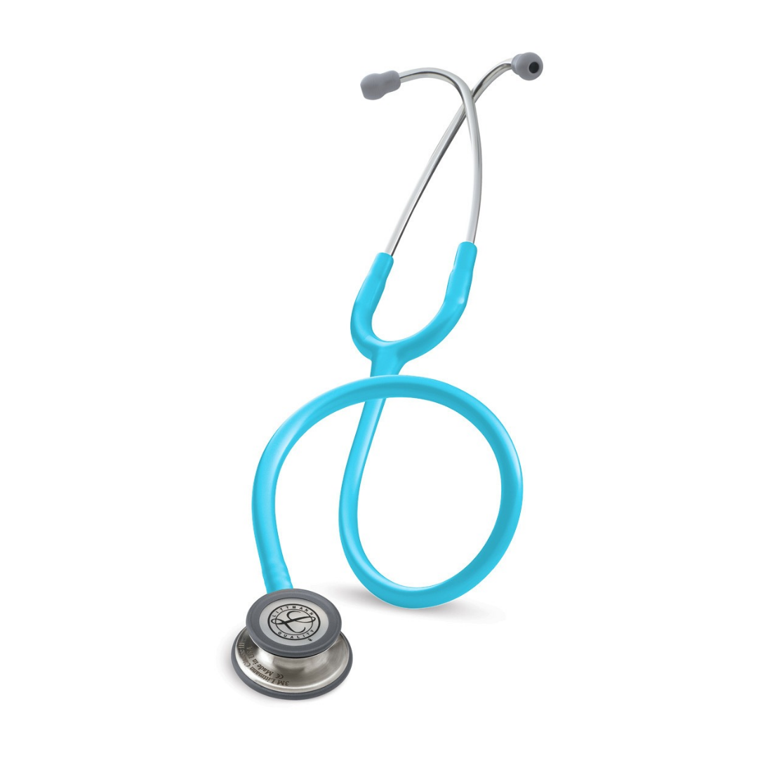 Bright blue Littmann® Classic III™ Stethoscope with a dual-sided chest piece.