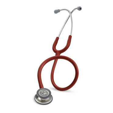 A dark red Littmann® Classic III™ Stethoscope with a dual-sided chestpiece.
