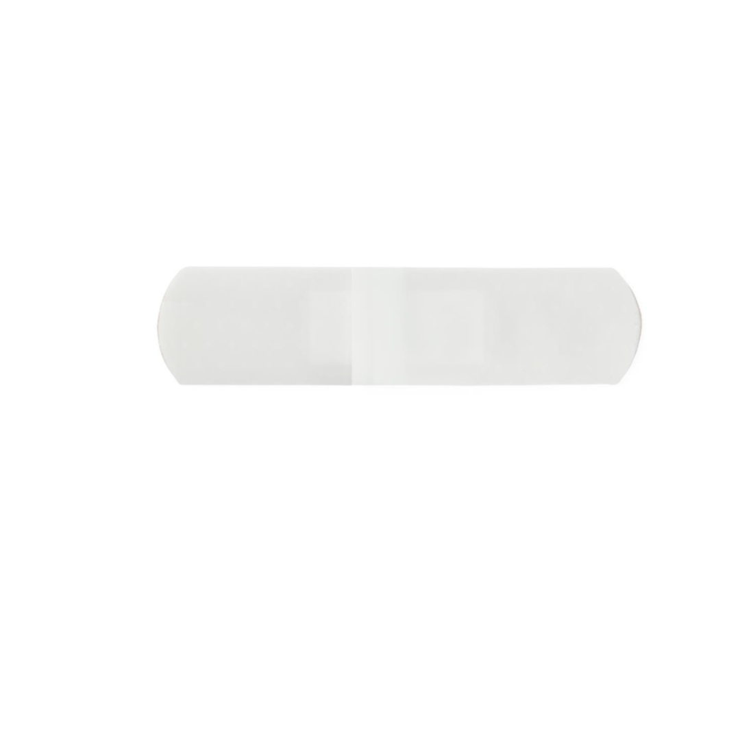 A Medline CURAD Silicone Fabric Adhesive Bandage (3/4" x 3") is centered on a plain white background, ideal for clear product descriptions or use in specifications tables.