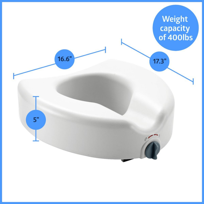 Medline Bariatric 5" Raised Locking Toilet Seat