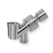 The Medline Deluxe Chrome Handheld Showerhead with 3 Massage Functions includes a chrome-finished shower diverter valve with two openings and a threaded connector for effortless installation, ideal for directing water between two sources and complementing its extra-long hose.