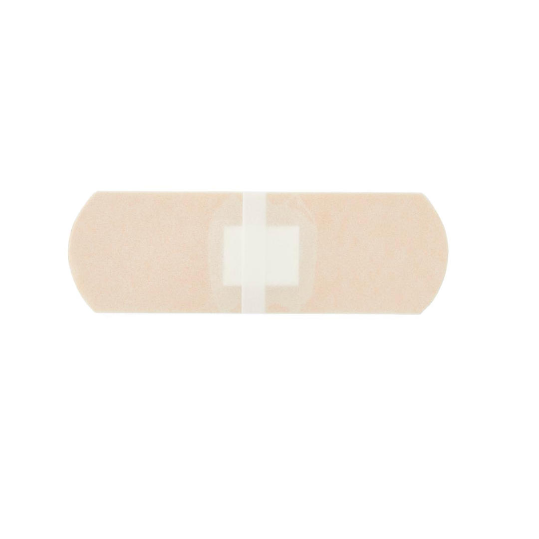 A Medline Large Adhesive Pressure Bandage, featuring rounded edges and a central white pad, is displayed against a plain white background.