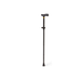 The Medline Reach, Grab and Go Kit for Caregivers, featuring a black folding T-handle cane with a rubber tip, is shown standing upright against a white background.