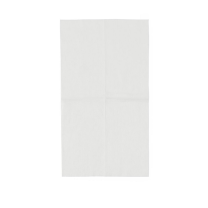 A Medline Ultrasoft Disposable Dry Cleansing Cloth is displayed flat on a white background, showing visible fold lines, resembling fragrance-free cloths commonly used for incontinence care.