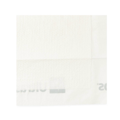 A single Medline Ultrasorbs Premium Underpad - Superabsorbent, white and folded with a textured surface, is displayed on a plain white background. It offers moisture protection with faint partial black print in the lower right corner.