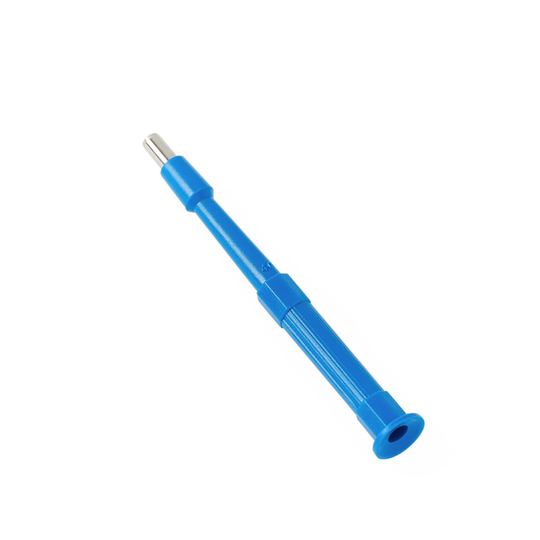 Medline Sterile Biopsy Punches feature a slim, ribbed handle and a sharp metal tip, ideal for precise tasks such as electronics or eyeglasses repair, similar in design to precision screwdrivers.