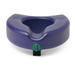 The Medline 5 Raised Locking Toilet Seat with Microban Treatment features a central cutout and green front locking knob, offering added stability and enhanced bathroom safety for those needing a reliable mobility aid.