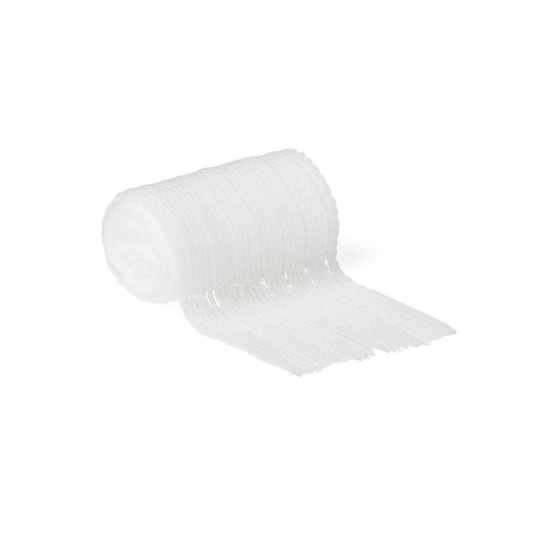 A roll of Medline Nonsterile Conforming Stretch Gauze Bandages is partially unrolled on a white background.