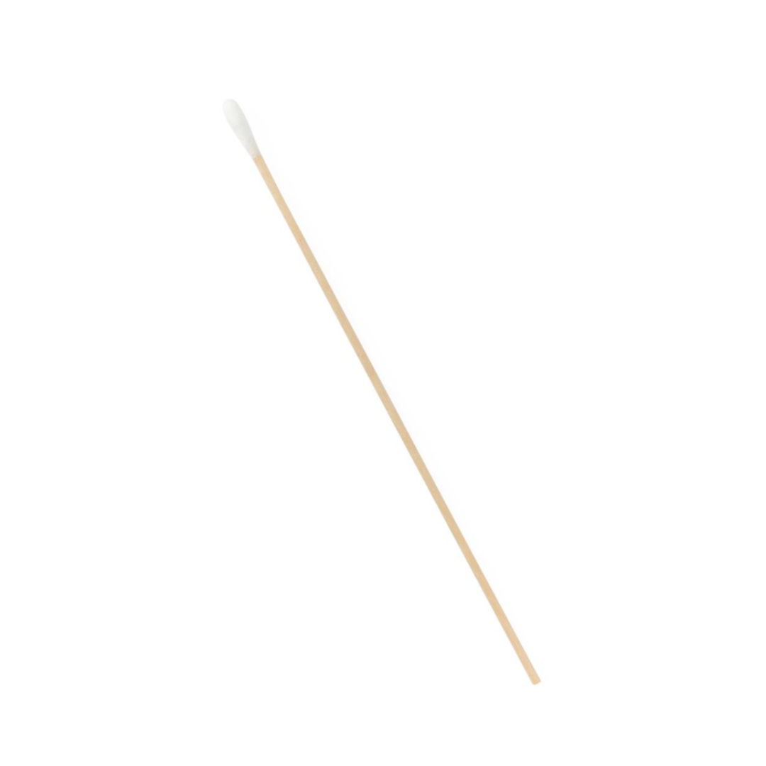 A Medline Nonsterile Cotton-Tipped Applicator featuring a white cotton tip is displayed diagonally on a plain white background.