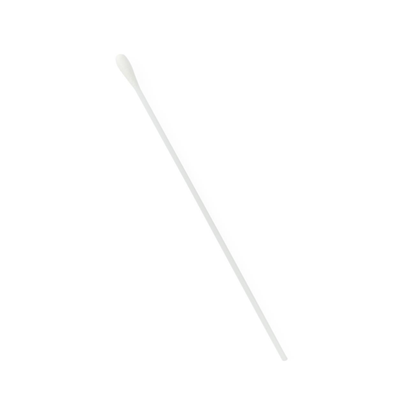 A single Medline Sterile Cotton-Tipped Applicator with a small cotton tip on one end is shown diagonally against a plain white background.