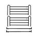 Medline Bed Rails for Medline Homecare Beds—two black metal rails with vertical supports and horizontal bars, shown disassembled with all parts on a white background—are designed for tool-free installation to improve patient safety.