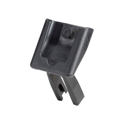 A black plastic cup holder with a rectangular holder and clamp for armrest attachment, compatible with the Drive Nitro® Sprint Rollator with Accessory Bundle. Pictured against a white background.